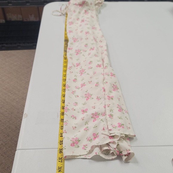 Babydoll Milkmaid Dress Size XS Coquette Dainty Floral Cottagecore Side Slit - Picture 9 of 12
